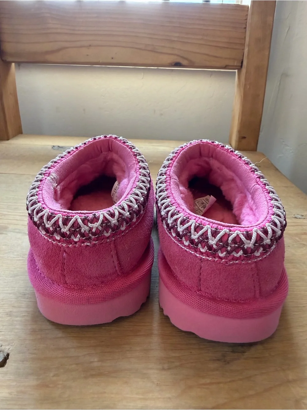 UGG Pink Fleece Lined Slippers